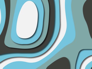 Renkli oyma sanat. Kağıt arka plan şekilleri kesim kağıdı ile kesin. İş sunumları, el ilanları, afişler, davetler için şablon tasarım düzen