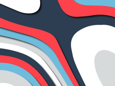 Renkli oyma sanat. Kağıt arka plan şekilleri kesim kağıdı ile kesin. İş sunumları, el ilanları, afişler, davetler için şablon tasarım düzen