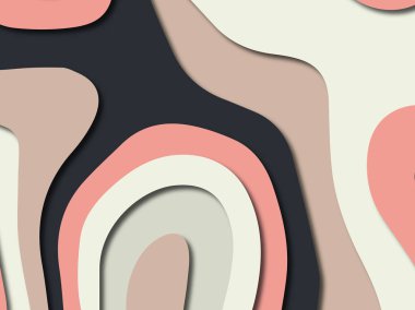 Renkli oyma sanat. Kağıt arka plan şekilleri kesim kağıdı ile kesin. İş sunumları, el ilanları, afişler, davetler için şablon tasarım düzen