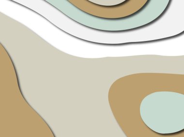 Renkli oyma sanat. Kağıt arka plan şekilleri kesim kağıdı ile kesin. İş sunumları, el ilanları, afişler, davetler için şablon tasarım düzen