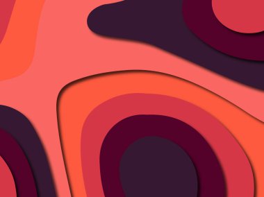 Renkli oyma sanat. Kağıt arka plan şekilleri kesim kağıdı ile kesin. İş sunumları, el ilanları, afişler, davetler için şablon tasarım düzen