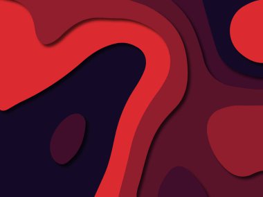 Renkli oyma sanat. Kağıt arka plan şekilleri kesim kağıdı ile kesin. İş sunumları, el ilanları, afişler, davetler için şablon tasarım düzen