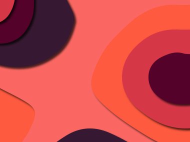 Renkli oyma sanat. Kağıt arka plan şekilleri kesim kağıdı ile kesin. İş sunumları, el ilanları, afişler, davetler için şablon tasarım düzen