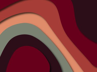 Renkli oyma sanat. Kağıt arka plan şekilleri kesim kağıdı ile kesin. İş sunumları, el ilanları, afişler, davetler için şablon tasarım düzen