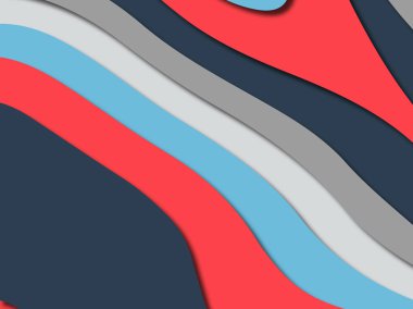 Renkli oyma sanat. Kağıt arka plan şekilleri kesim kağıdı ile kesin. İş sunumları, el ilanları, afişler, davetler için şablon tasarım düzen