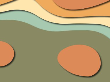 Renkli oyma sanat. Kağıt arka plan şekilleri kesim kağıdı ile kesin. İş sunumları, el ilanları, afişler, davetler için şablon tasarım düzen