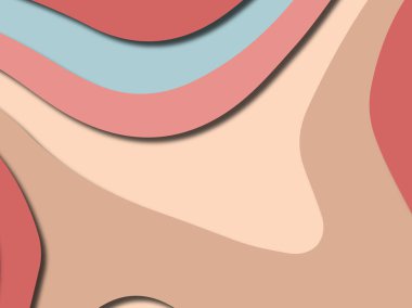 Renkli oyma sanat. Kağıt arka plan şekilleri kesim kağıdı ile kesin. İş sunumları, el ilanları, afişler, davetler için şablon tasarım düzen