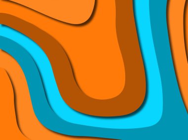 Renkli oyma sanat. Kağıt arka plan şekilleri kesim kağıdı ile kesin. İş sunumları, el ilanları, afişler, davetler için şablon tasarım düzen