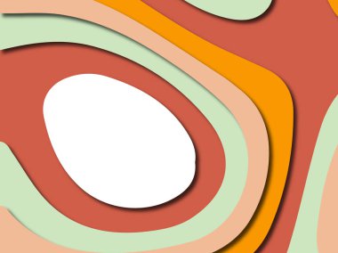 Renkli oyma sanat. Kağıt arka plan şekilleri kesim kağıdı ile kesin. İş sunumları, el ilanları, afişler, davetler için şablon tasarım düzen