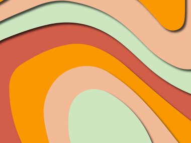 Renkli oyma sanat. Kağıt arka plan şekilleri kesim kağıdı ile kesin. İş sunumları, el ilanları, afişler, davetler için şablon tasarım düzen