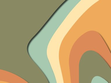 Renkli oyma sanat. Kağıt arka plan şekilleri kesim kağıdı ile kesin. İş sunumları, el ilanları, afişler, davetler için şablon tasarım düzen