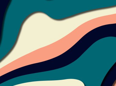 Renkli oyma sanat. Kağıt arka plan şekilleri kesim kağıdı ile kesin. İş sunumları, el ilanları, afişler, davetler için şablon tasarım düzen