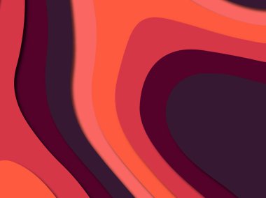 Renkli oyma sanat. Kağıt arka plan şekilleri kesim kağıdı ile kesin. İş sunumları, el ilanları, afişler, davetler için şablon tasarım düzen