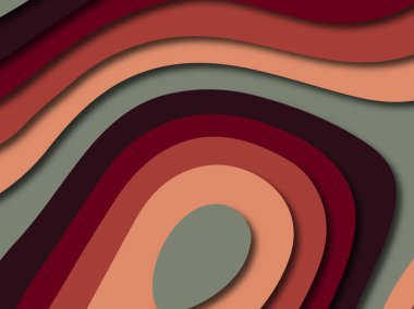 Renkli oyma sanat. Kağıt arka plan şekilleri kesim kağıdı ile kesin. İş sunumları, el ilanları, afişler, davetler için şablon tasarım düzen