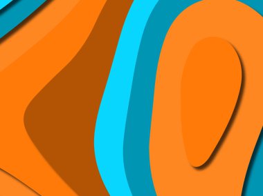 Renkli oyma sanat. Kağıt arka plan şekilleri kesim kağıdı ile kesin. İş sunumları, el ilanları, afişler, davetler için şablon tasarım düzen