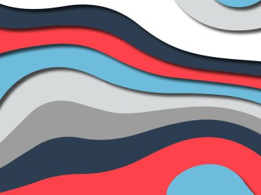 Renkli oyma sanat. Kağıt arka plan şekilleri kesim kağıdı ile kesin. İş sunumları, el ilanları, afişler, davetler için şablon tasarım düzen