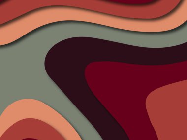 Renkli oyma sanat. Kağıt arka plan şekilleri kesim kağıdı ile kesin. İş sunumları, el ilanları, afişler, davetler için şablon tasarım düzen