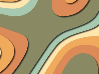 Renkli oyma sanat. Kağıt arka plan şekilleri kesim kağıdı ile kesin. İş sunumları, el ilanları, afişler, davetler için şablon tasarım düzen