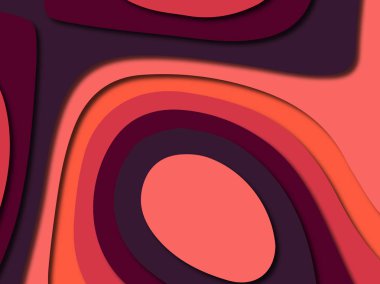 Renkli oyma sanat. Kağıt arka plan şekilleri kesim kağıdı ile kesin. İş sunumları, el ilanları, afişler, davetler için şablon tasarım düzen