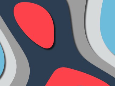 Renkli oyma sanat. Kağıt arka plan şekilleri kesim kağıdı ile kesin. İş sunumları, el ilanları, afişler, davetler için şablon tasarım düzen