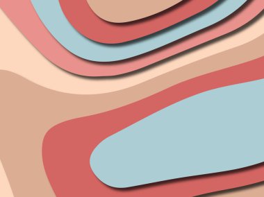 Renkli oyma sanat. Kağıt arka plan şekilleri kesim kağıdı ile kesin. İş sunumları, el ilanları, afişler, davetler için şablon tasarım düzen