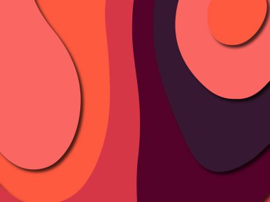 Renkli oyma sanat. Kağıt arka plan şekilleri kesim kağıdı ile kesin. İş sunumları, el ilanları, afişler, davetler için şablon tasarım düzen