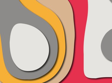 Renkli oyma sanat. Kağıt arka plan şekilleri kesim kağıdı ile kesin. İş sunumları, el ilanları, afişler, davetler için şablon tasarım düzen