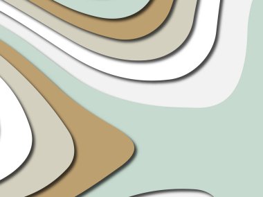 Renkli oyma sanat. Kağıt arka plan şekilleri kesim kağıdı ile kesin. İş sunumları, el ilanları, afişler, davetler için şablon tasarım düzen