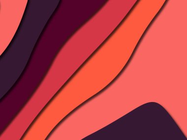 Renkli oyma sanat. Kağıt arka plan şekilleri kesim kağıdı ile kesin. İş sunumları, el ilanları, afişler, davetler için şablon tasarım düzen