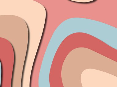 Renkli oyma sanat. Kağıt arka plan şekilleri kesim kağıdı ile kesin. İş sunumları, el ilanları, afişler, davetler için şablon tasarım düzen