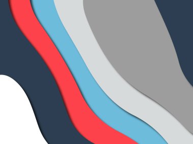 Renkli oyma sanat. Kağıt arka plan şekilleri kesim kağıdı ile kesin. İş sunumları, el ilanları, afişler, davetler için şablon tasarım düzen