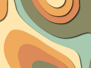 Renkli oyma sanat. Kağıt arka plan şekilleri kesim kağıdı ile kesin. İş sunumları, el ilanları, afişler, davetler için şablon tasarım düzen