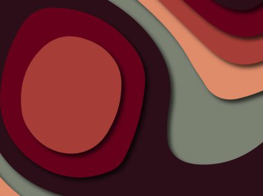 Renkli oyma sanat. Kağıt arka plan şekilleri kesim kağıdı ile kesin. İş sunumları, el ilanları, afişler, davetler için şablon tasarım düzen