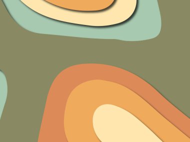 Renkli oyma sanat. Kağıt arka plan şekilleri kesim kağıdı ile kesin. İş sunumları, el ilanları, afişler, davetler için şablon tasarım düzen