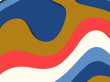 Renkli oyma sanat. Kağıt arka plan şekilleri kesim kağıdı ile kesin. İş sunumları, el ilanları, afişler, davetler için şablon tasarım düzen