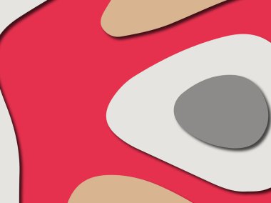 Renkli oyma sanat. Kağıt arka plan şekilleri kesim kağıdı ile kesin. İş sunumları, el ilanları, afişler, davetler için şablon tasarım düzen