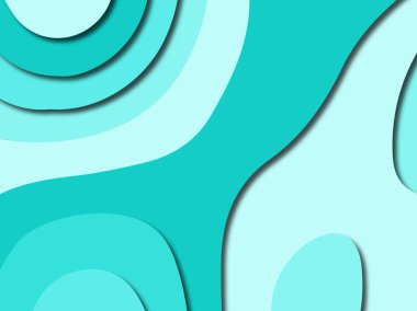 Renkli oyma sanat. Kağıt arka plan şekilleri kesim kağıdı ile kesin. İş sunumları, el ilanları, afişler, davetler için şablon tasarım düzen