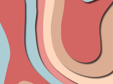 Renkli oyma sanat. Kağıt arka plan şekilleri kesim kağıdı ile kesin. İş sunumları, el ilanları, afişler, davetler için şablon tasarım düzen