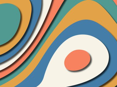 Renkli oyma sanat. Kağıt arka plan şekilleri kesim kağıdı ile kesin. İş sunumları, el ilanları, afişler, davetler için şablon tasarım düzen