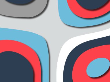 Renkli oyma sanat. Kağıt arka plan şekilleri kesim kağıdı ile kesin. İş sunumları, el ilanları, afişler, davetler için şablon tasarım düzen