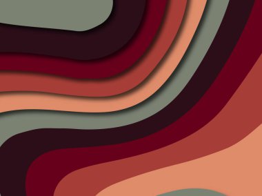 Renkli oyma sanat. Kağıt arka plan şekilleri kesim kağıdı ile kesin. İş sunumları, el ilanları, afişler, davetler için şablon tasarım düzen