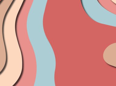 Renkli oyma sanat. Kağıt arka plan şekilleri kesim kağıdı ile kesin. İş sunumları, el ilanları, afişler, davetler için şablon tasarım düzen