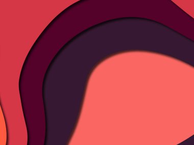 Renkli oyma sanat. Kağıt arka plan şekilleri kesim kağıdı ile kesin. İş sunumları, el ilanları, afişler, davetler için şablon tasarım düzen