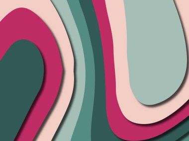 Renkli oyma sanat. Kağıt arka plan şekilleri kesim kağıdı ile kesin. İş sunumları, el ilanları, afişler, davetler için şablon tasarım düzen