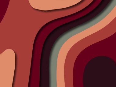 Renkli oyma sanat. Kağıt arka plan şekilleri kesim kağıdı ile kesin. İş sunumları, el ilanları, afişler, davetler için şablon tasarım düzen