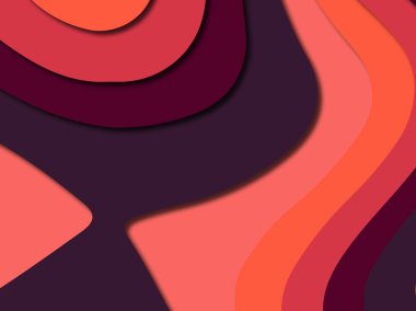 Renkli oyma sanat. Kağıt arka plan şekilleri kesim kağıdı ile kesin. İş sunumları, el ilanları, afişler, davetler için şablon tasarım düzen