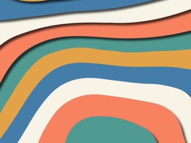 Renkli oyma sanat. Kağıt arka plan şekilleri kesim kağıdı ile kesin. İş sunumları, el ilanları, afişler, davetler için şablon tasarım düzen