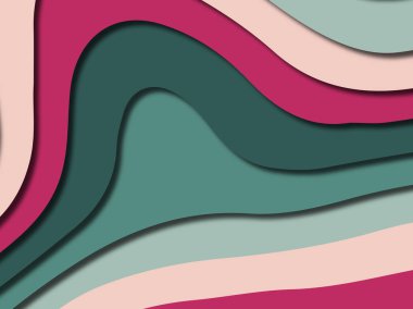 Renkli oyma sanat. Kağıt arka plan şekilleri kesim kağıdı ile kesin. İş sunumları, el ilanları, afişler, davetler için şablon tasarım düzen