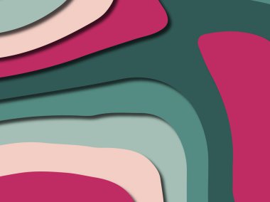 Renkli oyma sanat. Kağıt arka plan şekilleri kesim kağıdı ile kesin. İş sunumları, el ilanları, afişler, davetler için şablon tasarım düzen