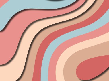 Renkli oyma sanat. Kağıt arka plan şekilleri kesim kağıdı ile kesin. İş sunumları, el ilanları, afişler, davetler için şablon tasarım düzen